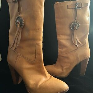 Vintage RALPH LAUREB Leather Women's Boots SIZE 9.5 B